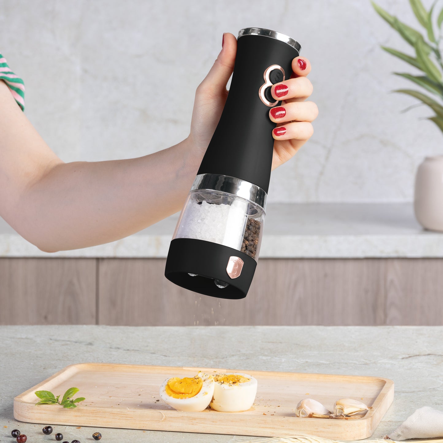 Berlinger Haus 2-in-1 Electric Pepper & Salt Mill – Black Rose