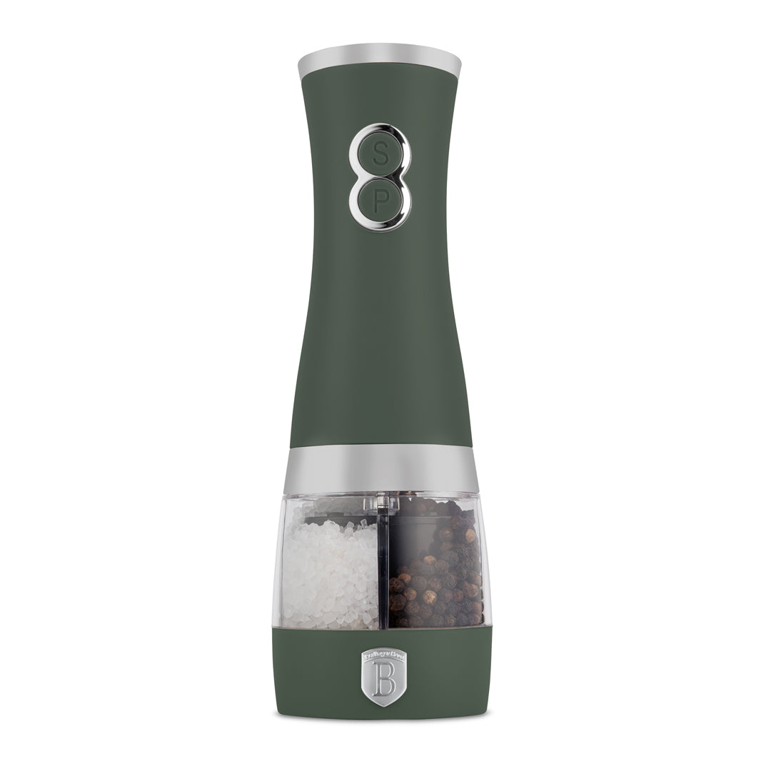 Berlinger Haus 2-in-1 Electric Pepper & Salt Mill – Matte Green