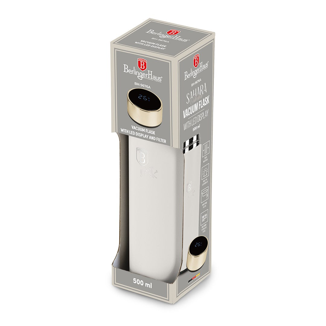 Berlinger Haus 500ml Vacuum Flask with LED Display - Sahara