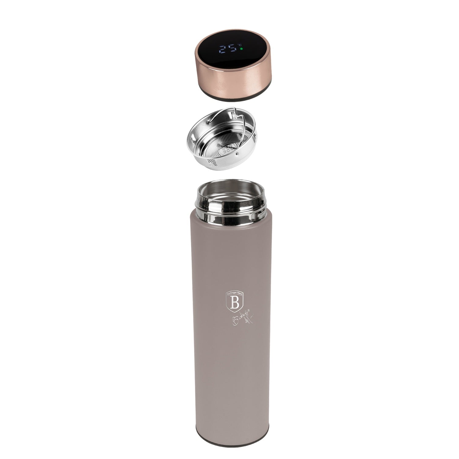Berlinger Haus 500ml Vacuum Flask with LED Temperature Display - Taupe