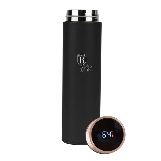 Berlinger Haus 500ml Vacuum Flask with LED Temperature Display - Black rose