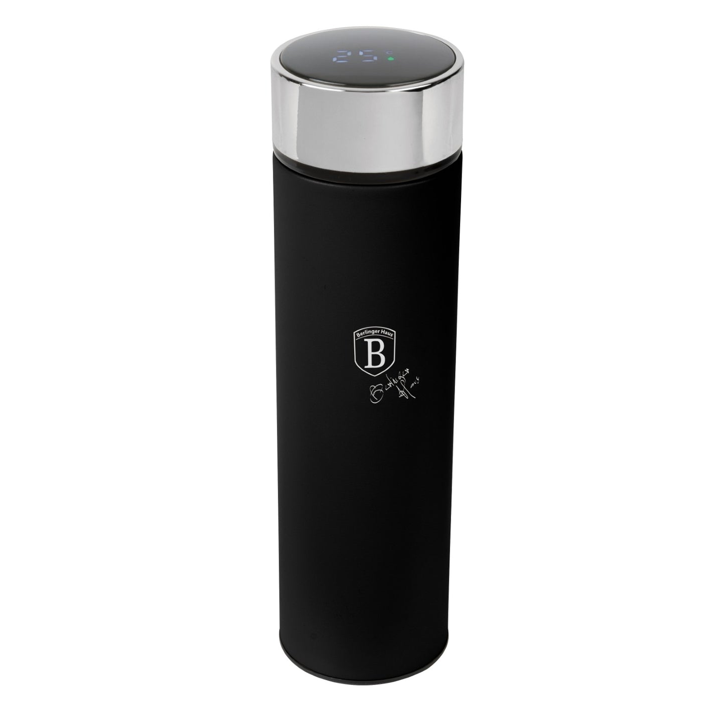 Berlinger Haus 500ml Vacuum Flask Drinking Bottle with LED Display - Matt Black