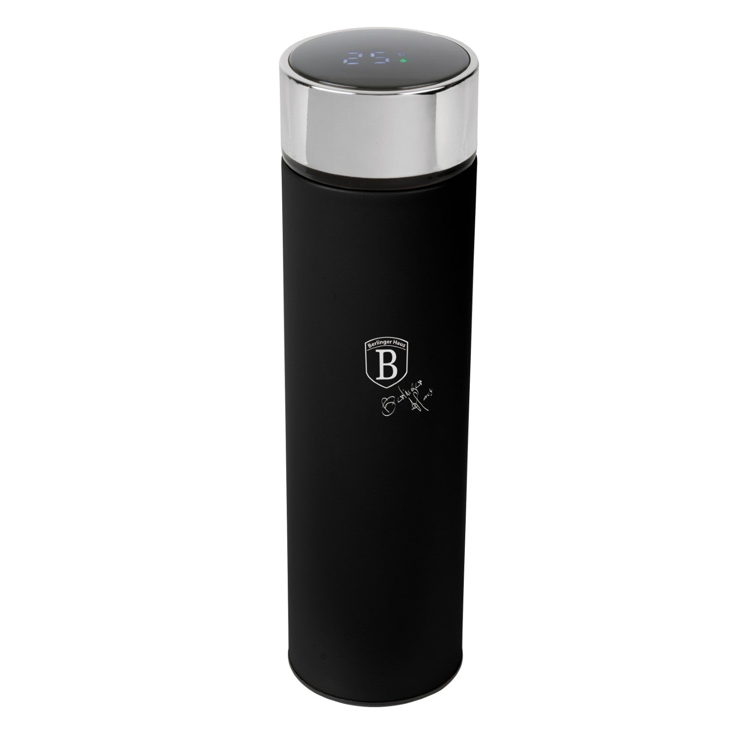 Berlinger Haus 500ml Vacuum Flask Drinking Bottle with LED Display - Matt Black