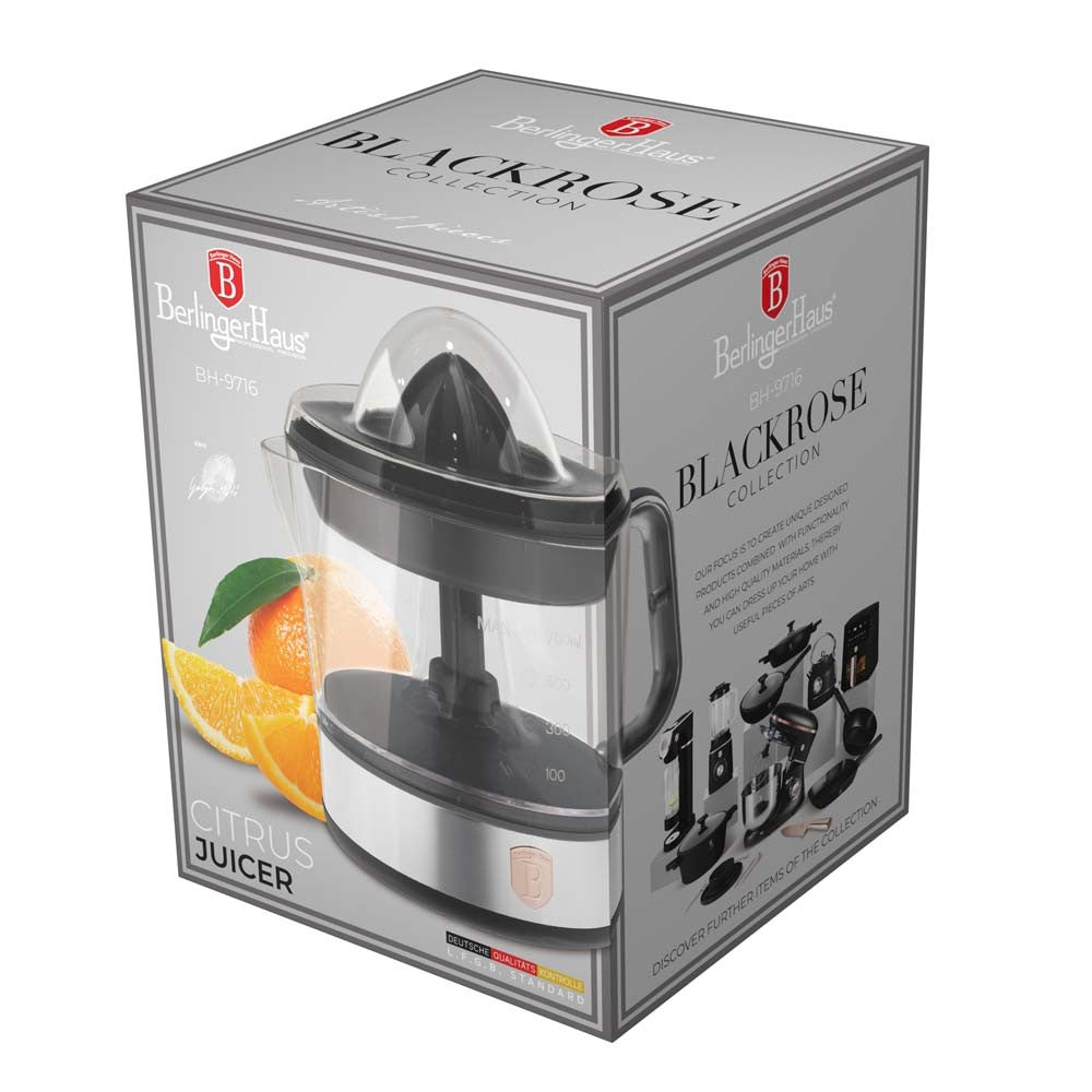 Berlinger Haus 700ml Electric Citrus Juicer - Black Rose