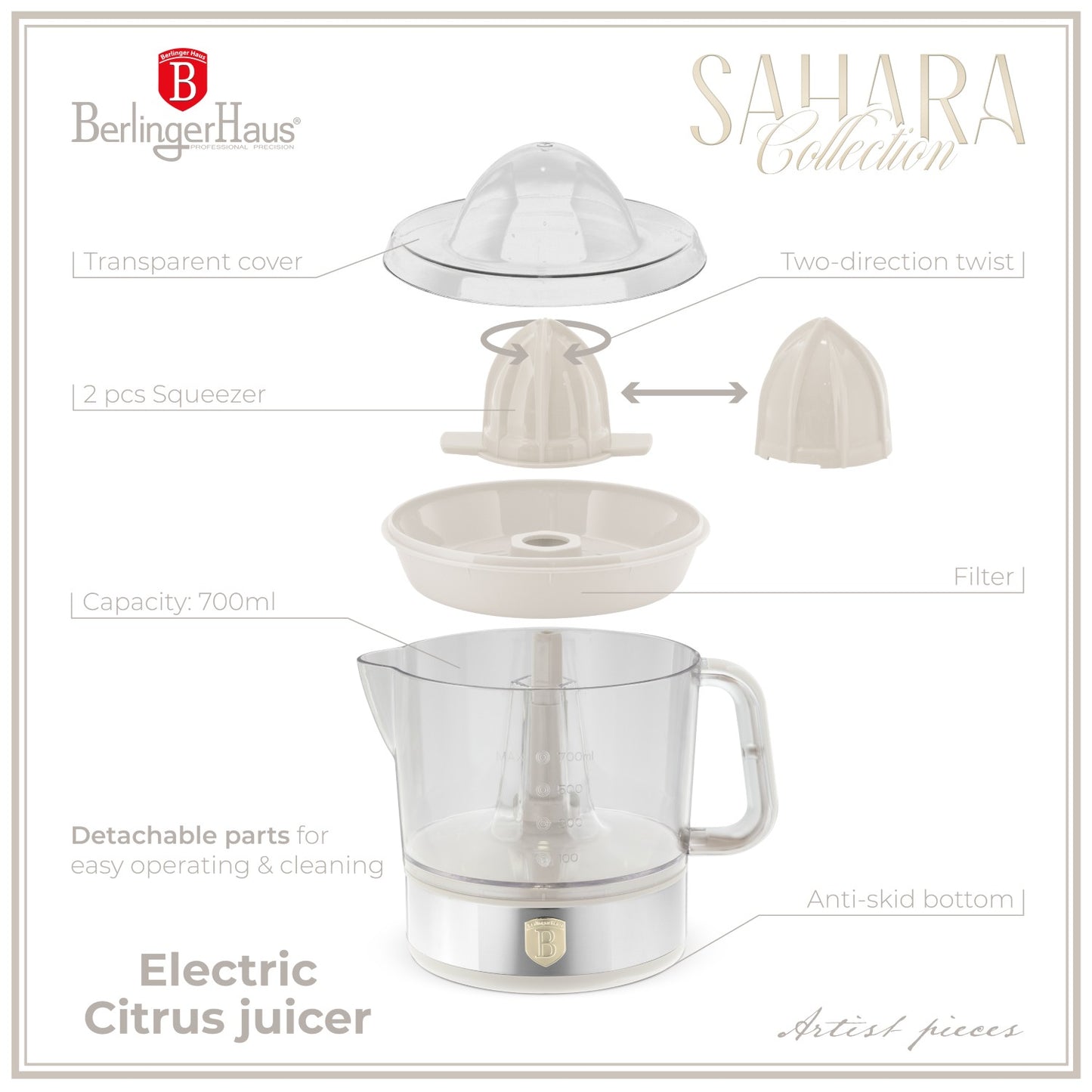 Berlinger Haus Electric Citrus Juicer - Sahara