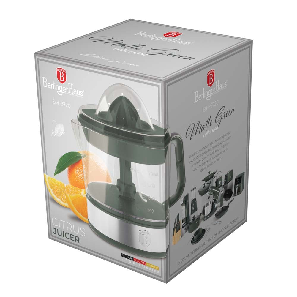 Berlinger Haus 700ml Electric Citrus Juicer - Matte Green