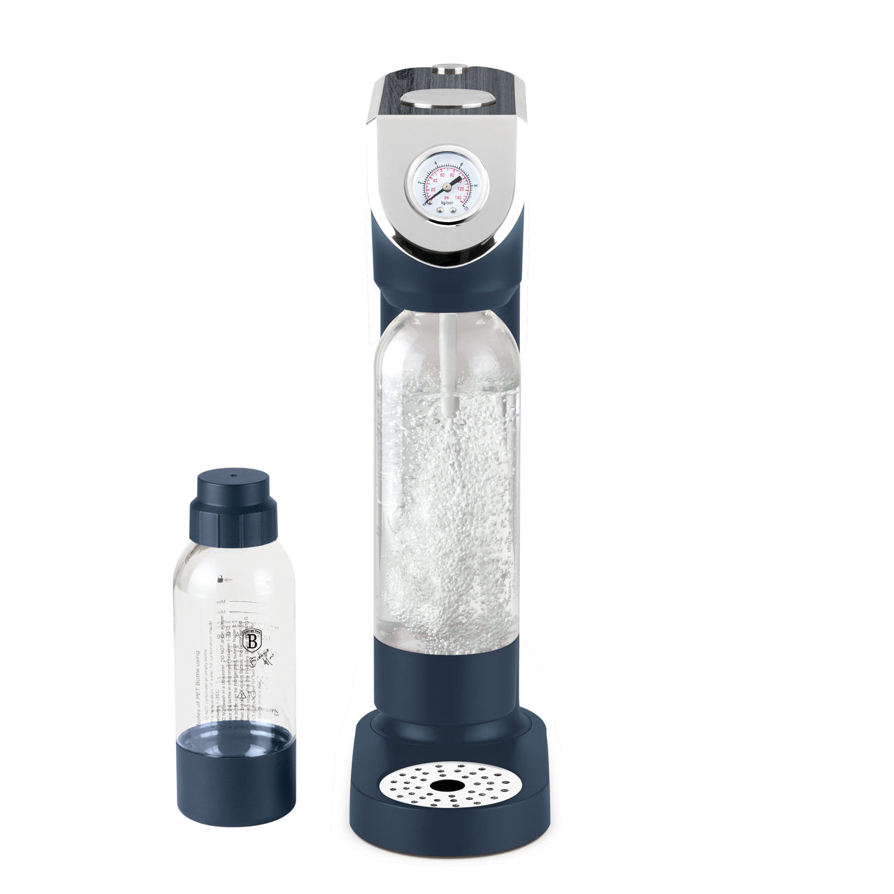 Berlinger Haus Soda Maker with 2 Bottles & Barometer - Deep Sea