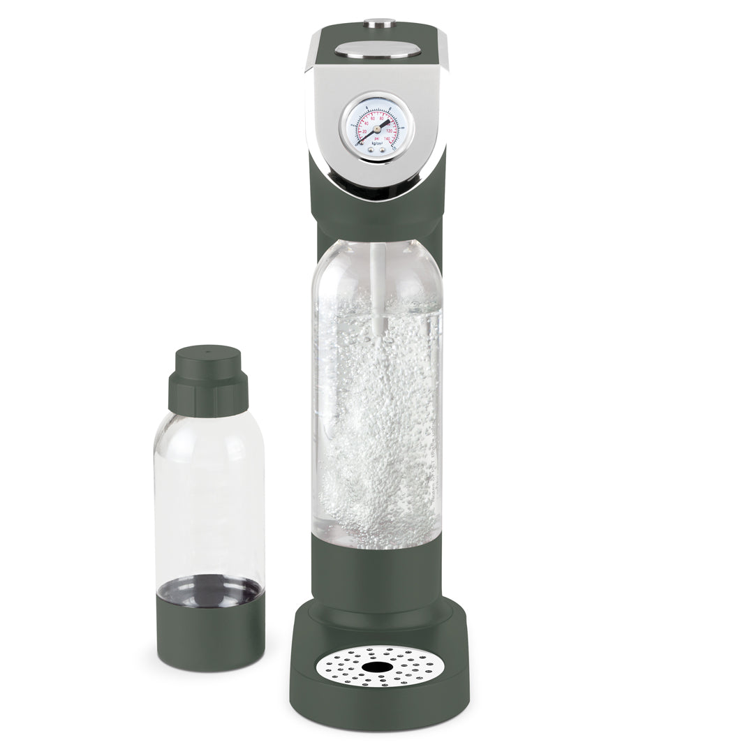 Berlinger Haus Soda Maker with 2 Bottles & Barometer - Matt Green