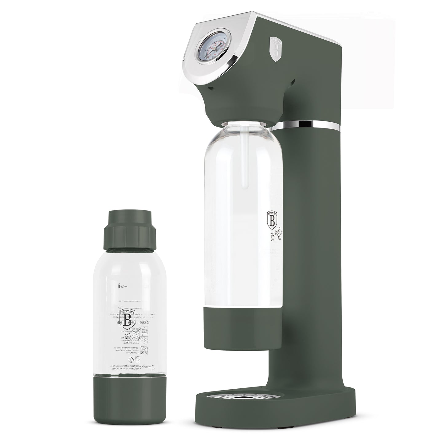 Berlinger Haus Soda Maker with 2 Bottles & Barometer - Matt Green