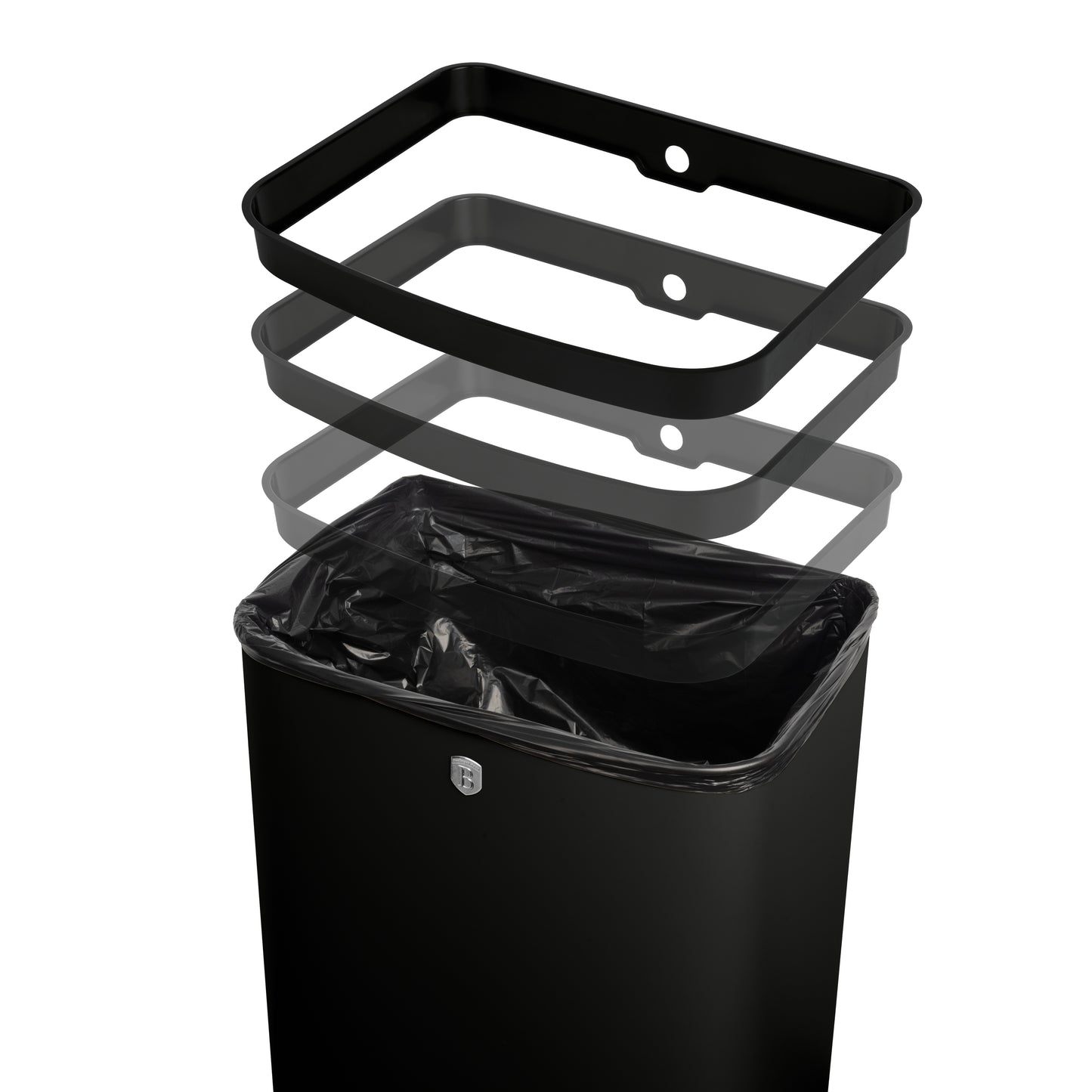 Berlinger Haus 60L Sensor Bin – Matte Black