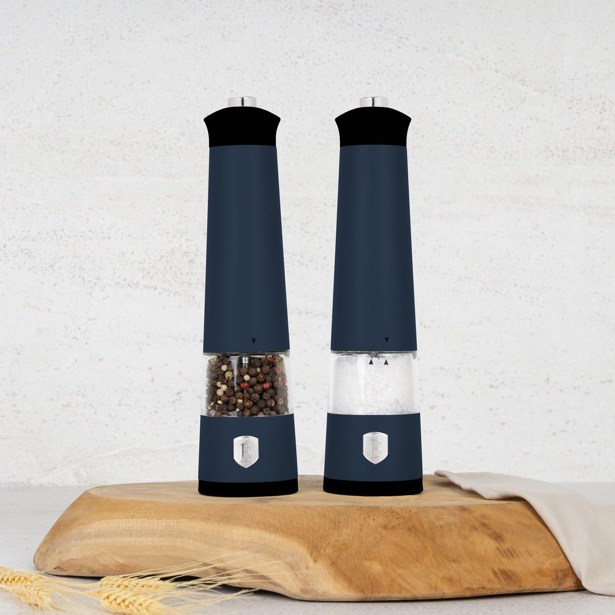Berlinger Haus 2-Piece Electric Pepper and Salt Mill Set - Deep Sea