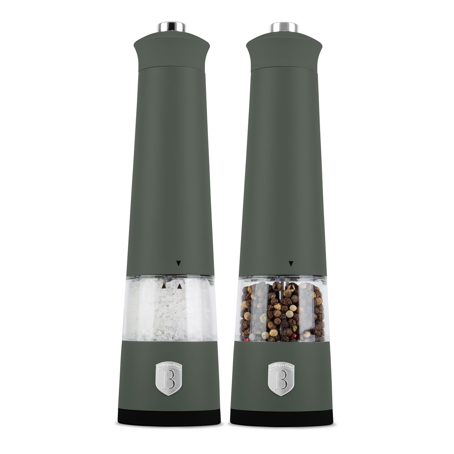 Berlinger Haus 2-Piece Electric Pepper and Salt Mill Set - Matte Green