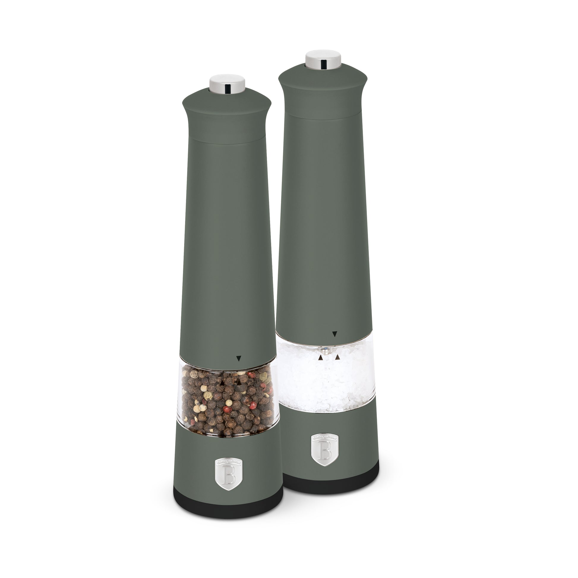 Berlinger Haus 2-Piece Electric Pepper and Salt Mill Set - Matte Green