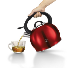 Berlinger Haus 3L Stainless Steel Whistling Kettle - Burgundy Metallic