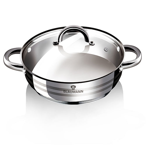 Blaumann 20cm Stainless Steel Shallow Pot – Gourmet Line
