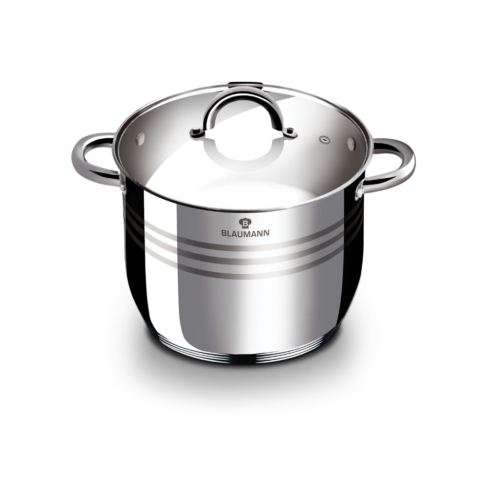 Blaumann 28cm Stainless Steel Stock Pot - Gourmet Line