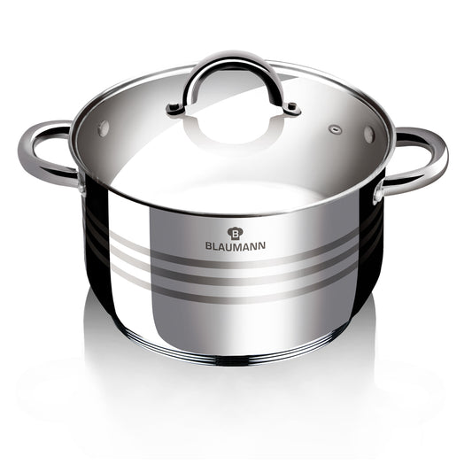 Blaumann 20cm Stainless Steel Casserole - Gourmet Line