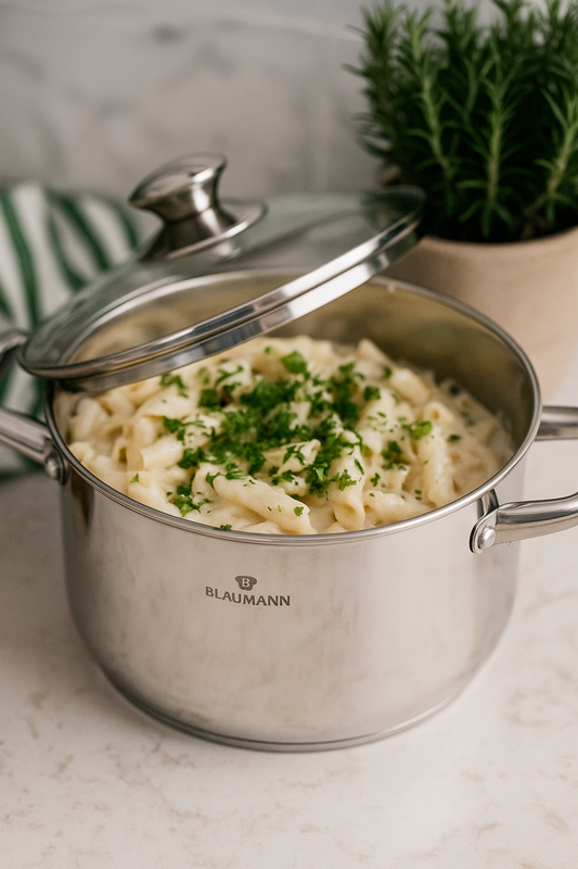 Blaumann 18cm Stainless Steel Casserole with Lid – Gourmet Line
