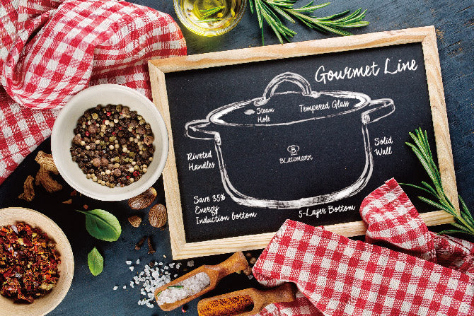 Blaumann 12-Piece Stainless Steel Induction Bottom Cookware Set