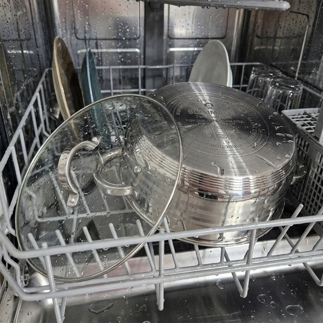 Blaumann 28cm Stainless Steel Shallow Pot - Gourmet Line