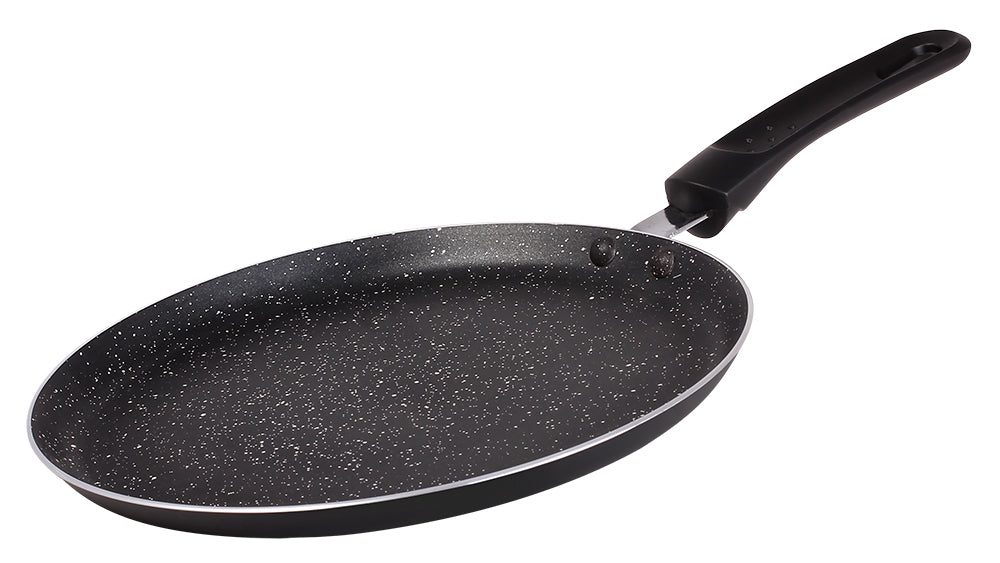 Blaumann 24cm Marble Coating Pancake Pan with Turner - Black