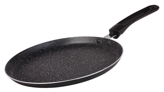 Blaumann 24cm Marble Coating Pancake Pan with Turner - Black