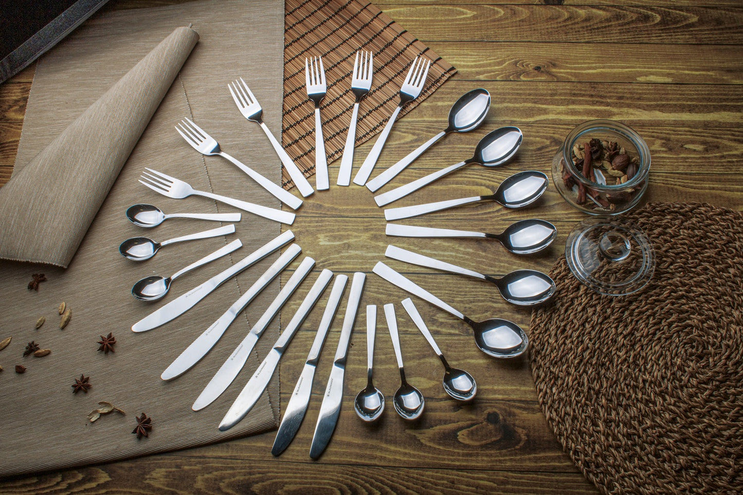 Blaumann 24-Piece Mirror Finish Cutlery Set – Gourmet Line