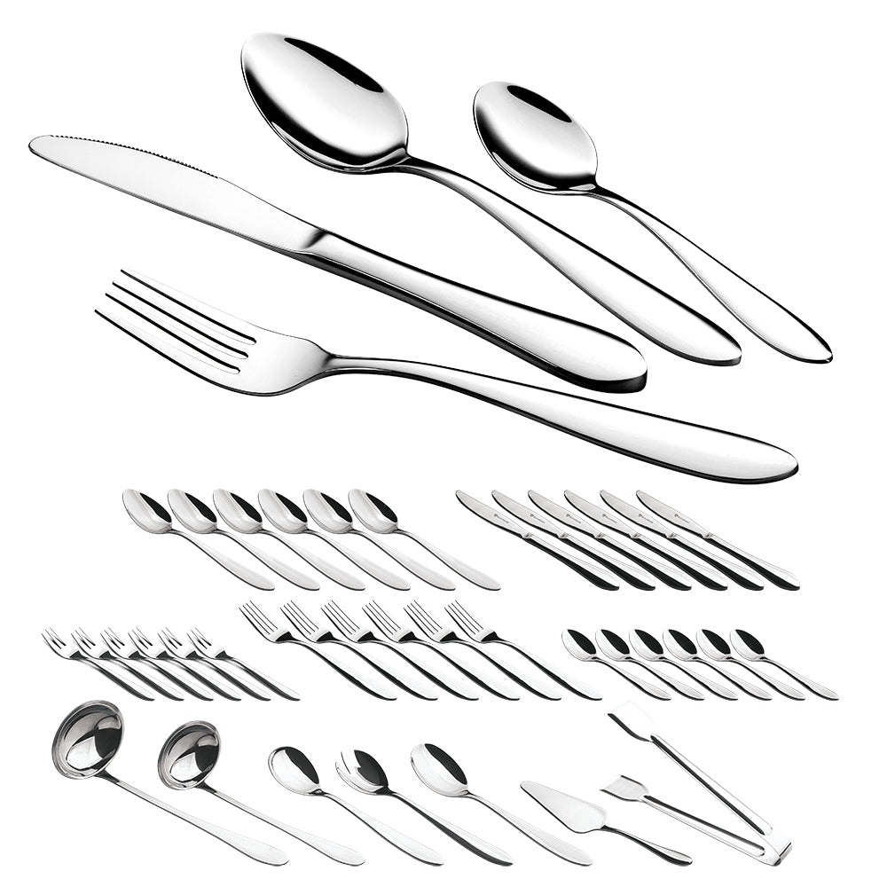 Blaumann 38-Piece Mirror Finish Cutlery Set - Gourmet Line