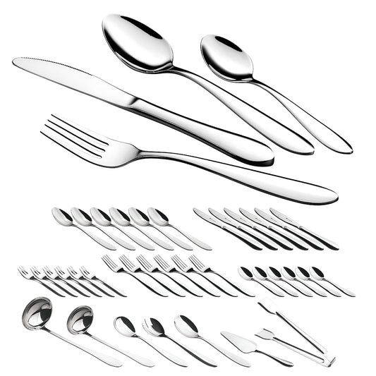 Blaumann 38-Piece Mirror Finish Cutlery Set - Gourmet Line