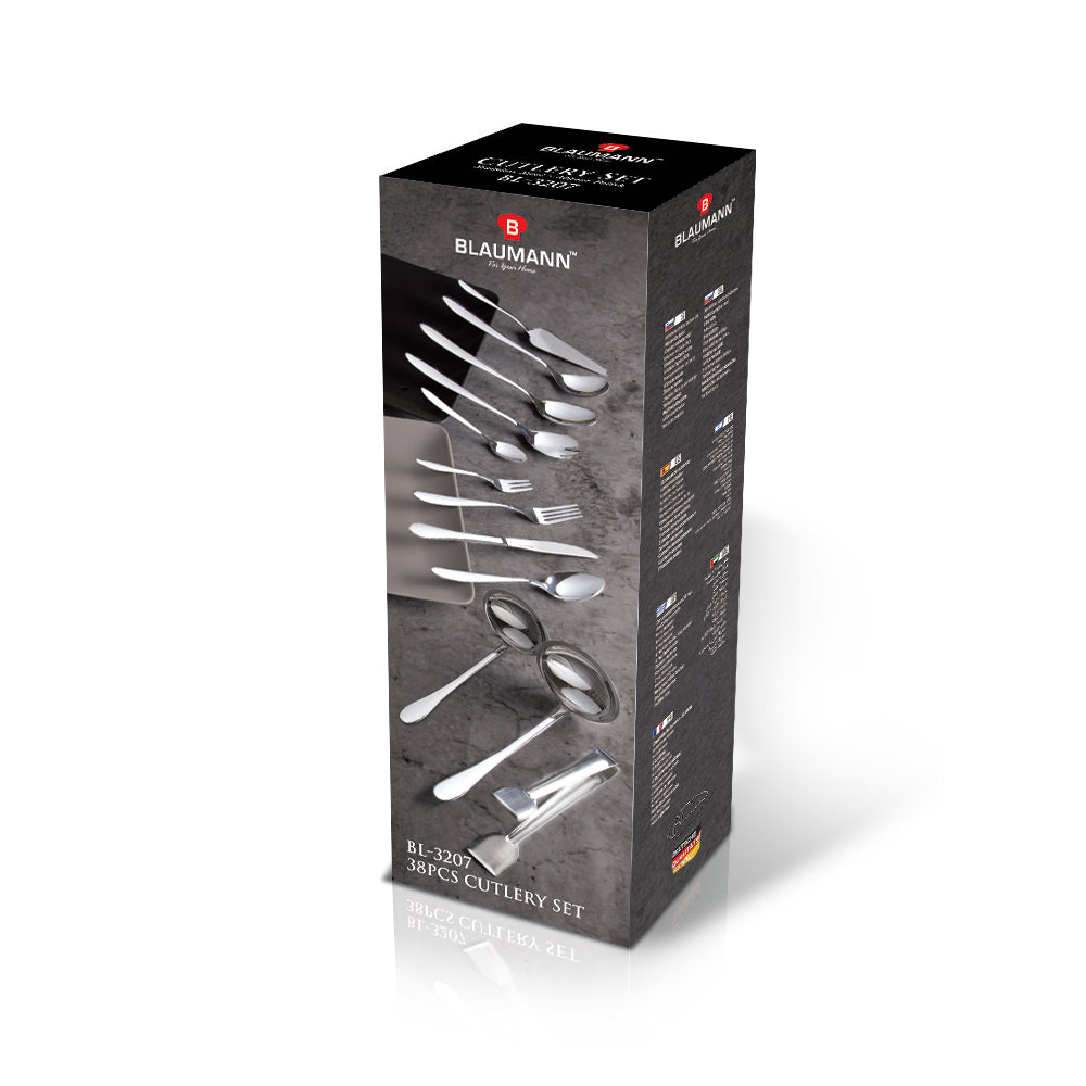 Blaumann 38-Piece Mirror Finish Cutlery Set - Gourmet Line