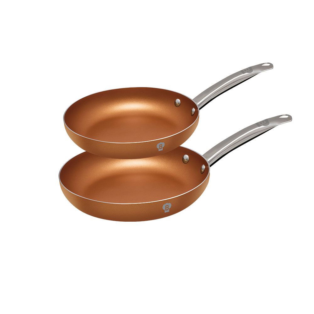 Blaumann 2-Piece Copper Finish Non-Stick Frypan Set - Le Chef Line