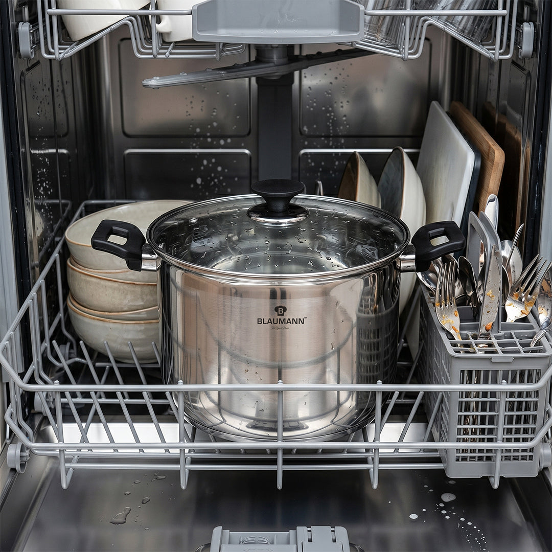 Blaumann 24cm Stainless Steel Stock Pot with Lid - Gourmet Line