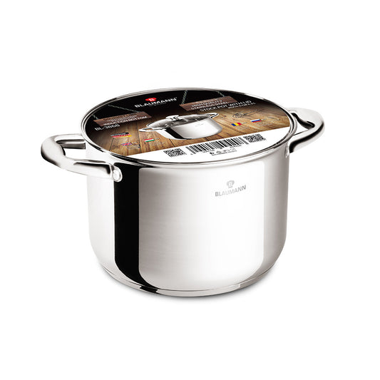 Blaumann 20cm Stainless Steel Stock Pot with Lid – Gourmet Line