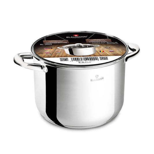 Blaumann 24cm Stainless Steel Stock Pot with Lid – Gourmet Line