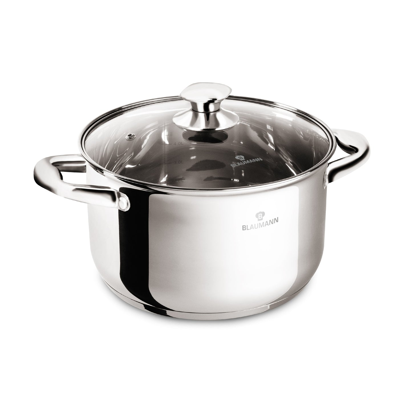 Blaumann 20cm Stainless Steel Casserole with Lid – Gourmet Line