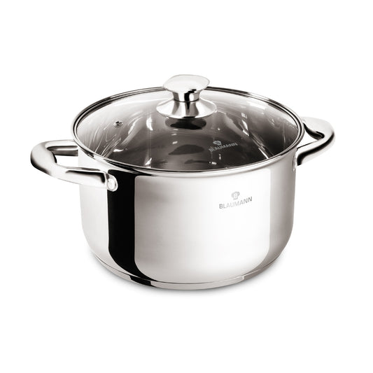 Blaumann 20cm Stainless Steel Casserole with Lid – Gourmet Line