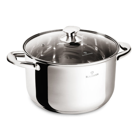 Blaumann 24cm Stainless Steel Casserole with Lid – Gourmet Line