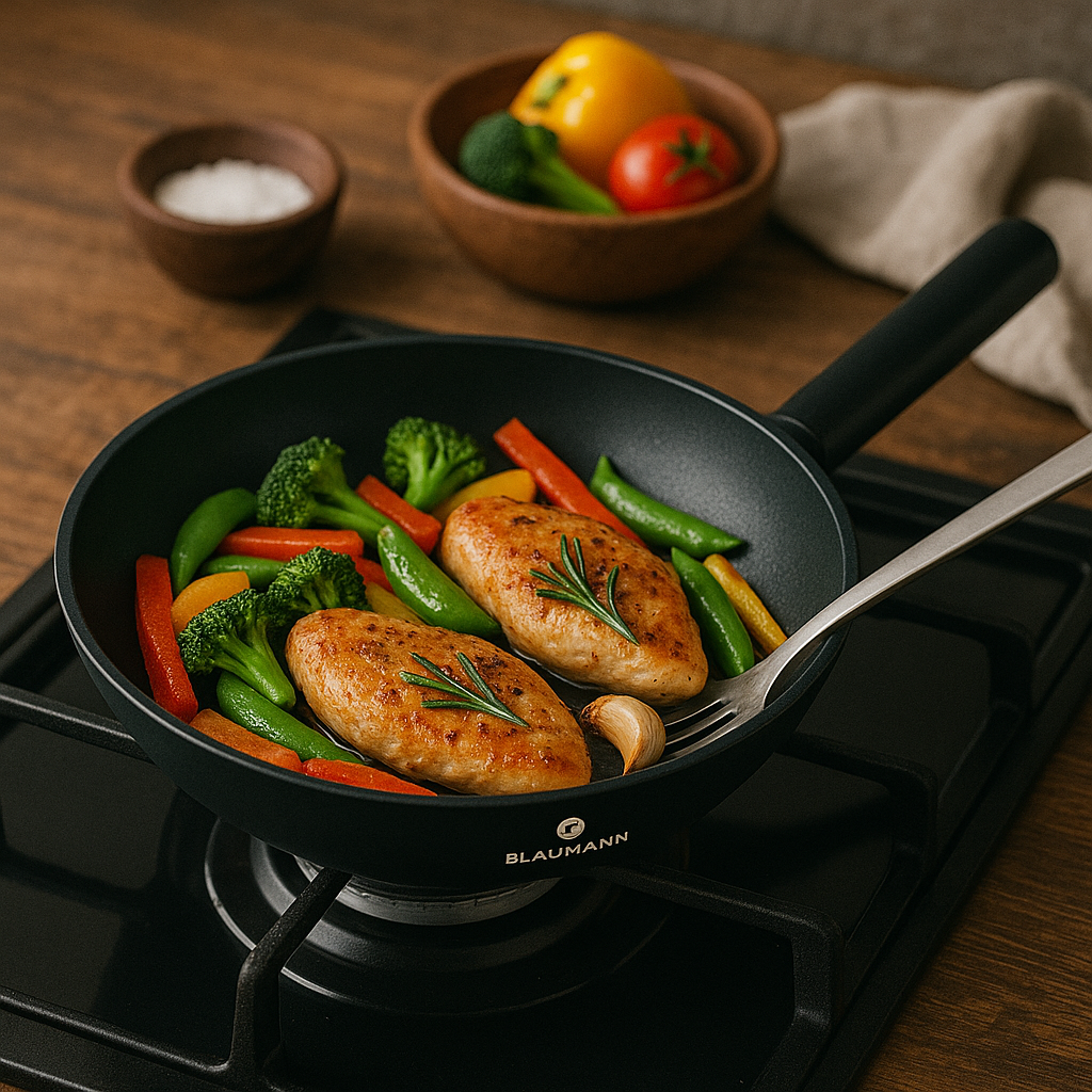 Blaumann 28cm Titan Coating Non-Stick Coating Frypan – Black