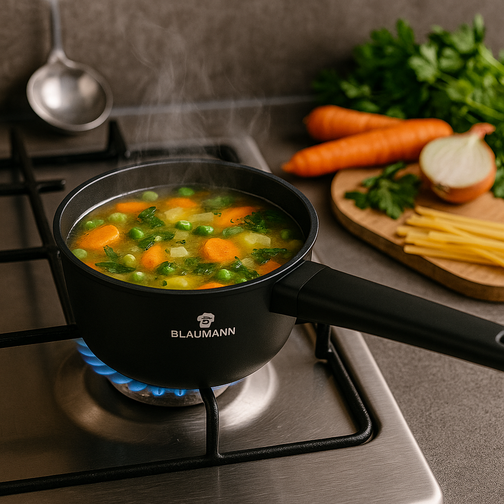 Blaumann 16cm Titan Non-Stick Coating Sauce Pan – Black