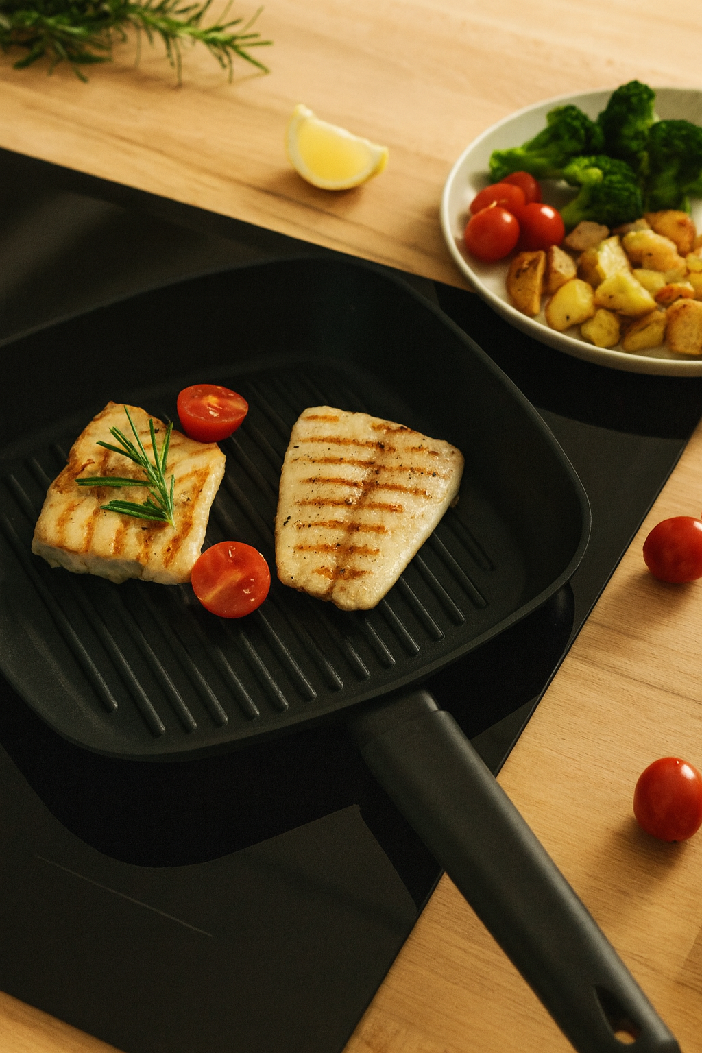 Blaumann 26cm Titan Non-Stick Coating Grill Pan – Black