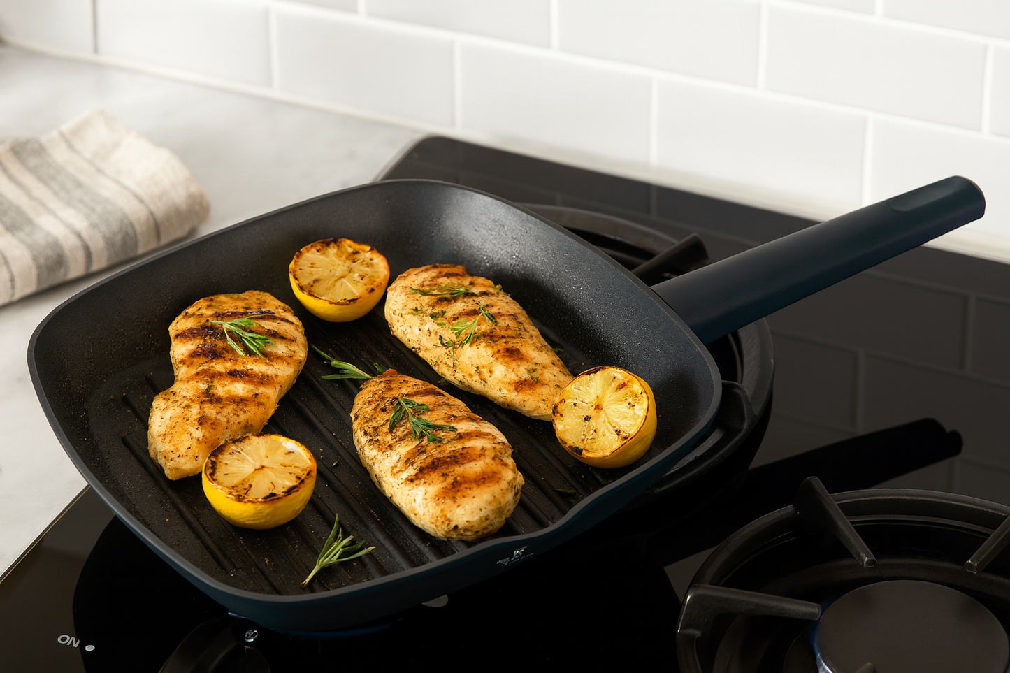 Blaumann 26cm Titan Non-Stick Coating Grill Pan – Black