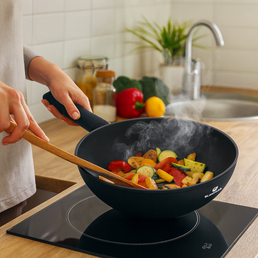 Blaumann 28cm Titan Non-Stick Coating Wok – Black