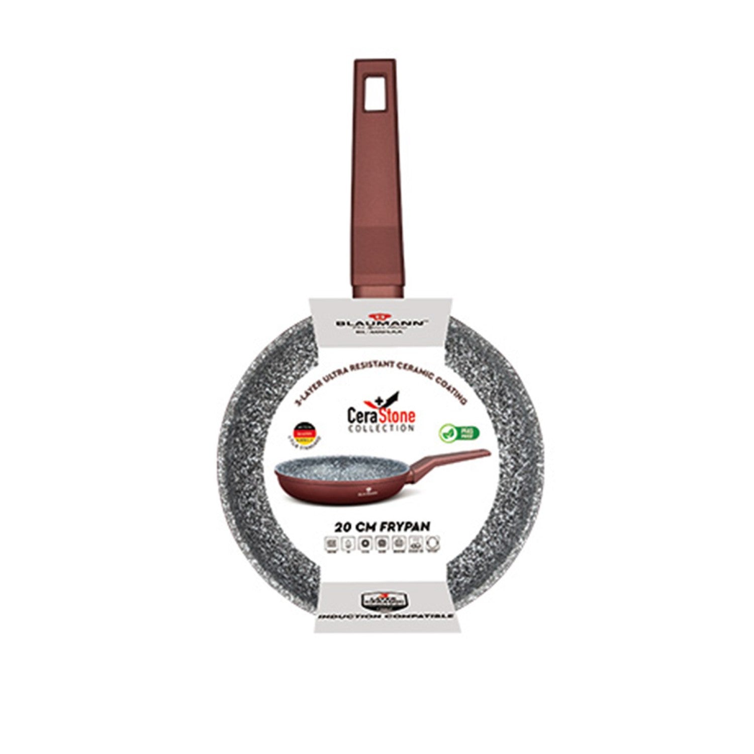 Blaumann 20cm Ceramic Non-Stick Frypan - Cera Stone