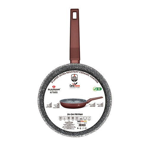 Blaumann 24cm Ceramic Non-Stick Frypan - Cera Stone