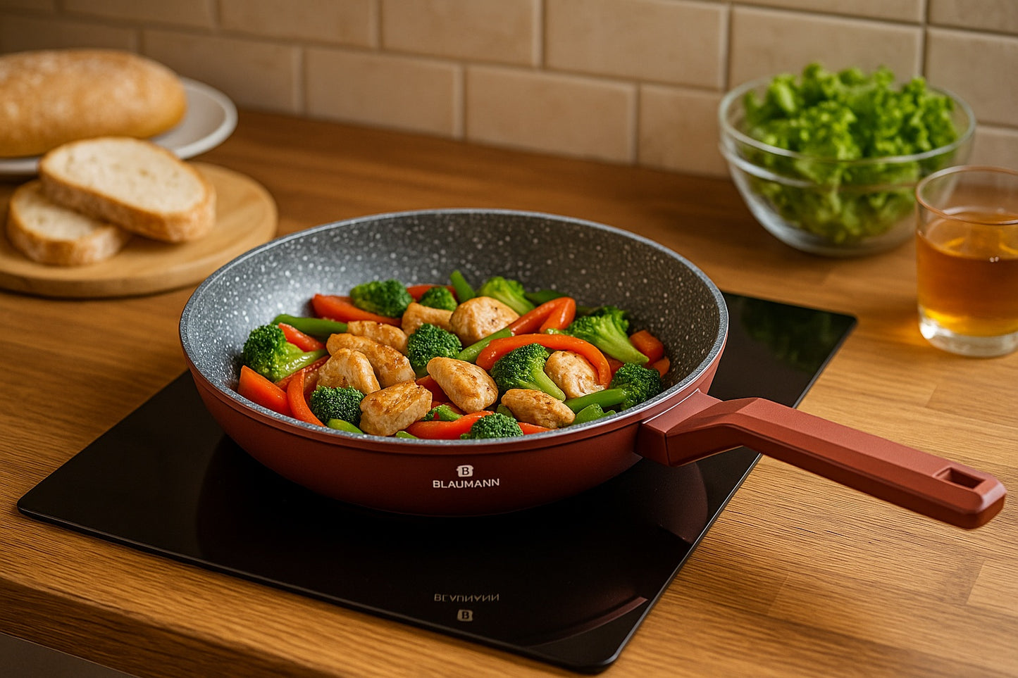 Blaumann 28cm Ceramic Non-Stick Coating Frypan - Cera Stone Collection