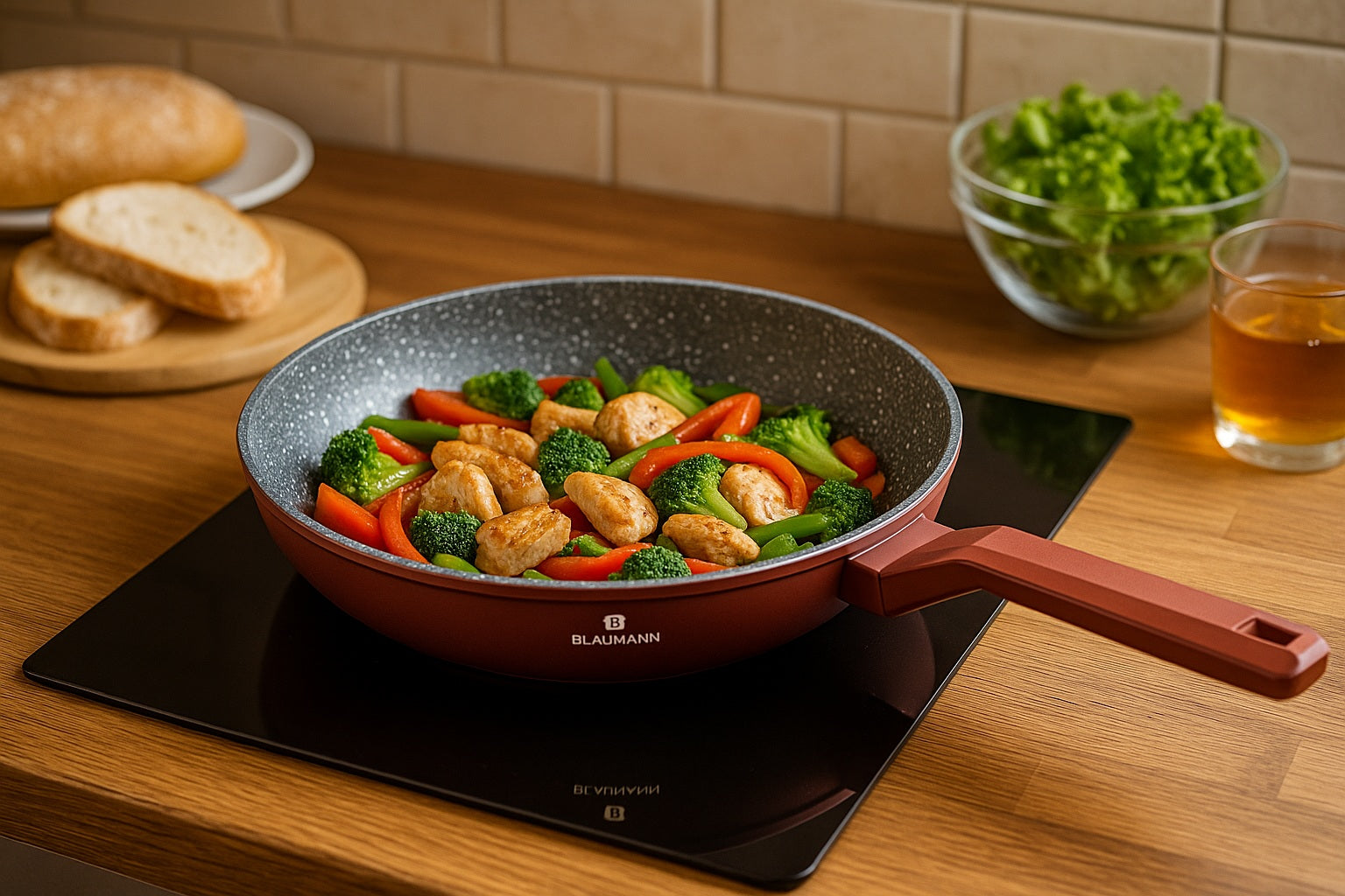 Blaumann 28cm Ceramic Non-Stick Coating Frypan - Cera Stone Collection