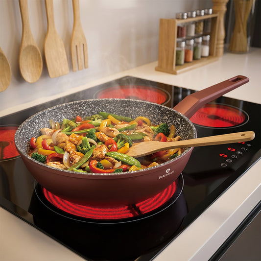 Blaumann 28cm Ceramic Non-Stick Wok - Cera Stone
