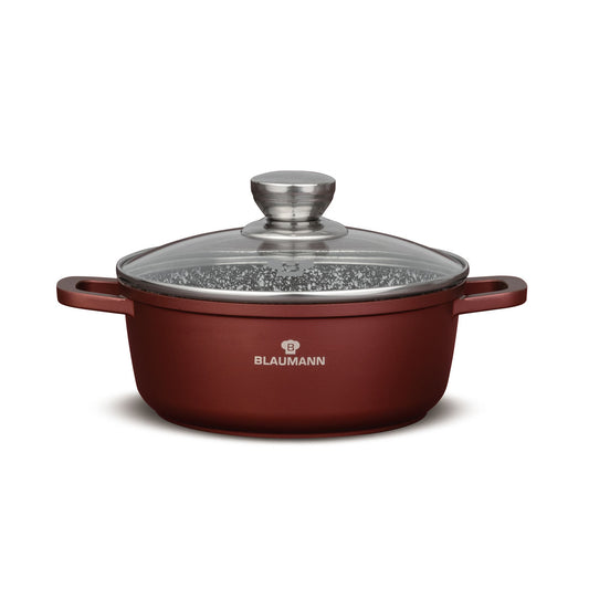 Blaumann 20cm Ceramic Non-Stick Casserole with Lid - Cera Stone