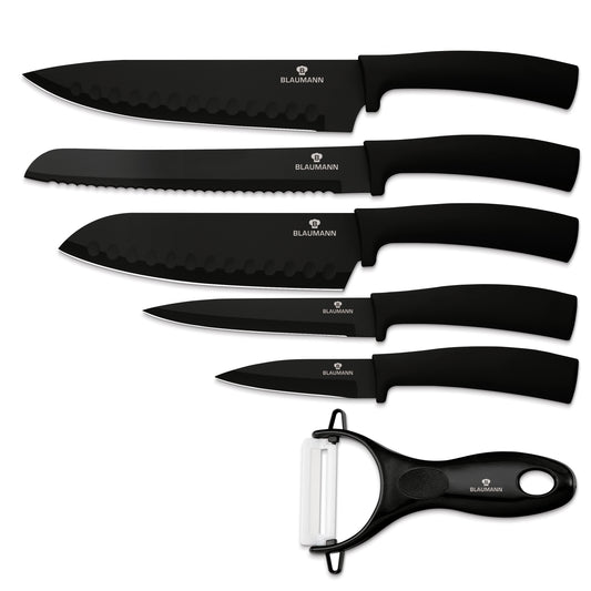 Berlinger Haus 6-Piece Stainless Steel Knife Set – Black