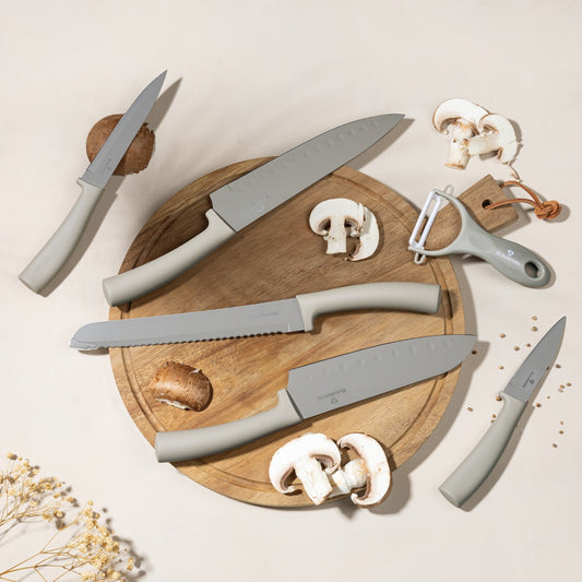 Blaumann 6 Piece Stainless Steel Knife Set - Cream